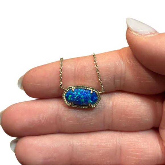 Kendra Scott Elisa Blue Pendent Necklace - Picture 1 of 3